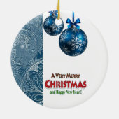 Ornament kerstcirkel, vrolijk kerstfeest (Achterkant)