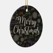 Ornament kerstcirkel, vrolijk kerstfeest (Rechts)