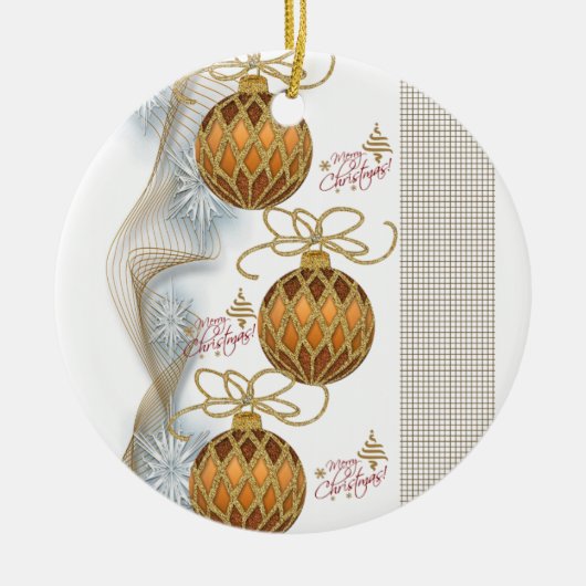 Ornament kerstcirkel, vrolijk kerstfeest (Voorkant)