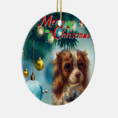 Ornament kerstcirkel, vrolijk kerstfeest (Rechts)