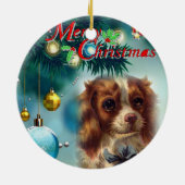 Ornament kerstcirkel, vrolijk kerstfeest (Achterkant)