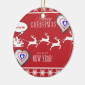 Ornament kerstcirkel, vrolijk kerstfeest (Links)