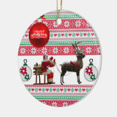 Ornament kerstcirkel, vrolijk kerstfeest (Links)