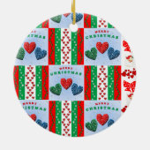 Ornament kerstcirkel, vrolijk kerstfeest (Achterkant)