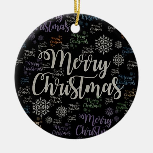 Ornament kerstcirkel, vrolijk kerstfeest (Voorkant)