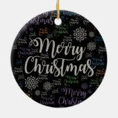 Ornament kerstcirkel, vrolijk kerstfeest (Achterkant)