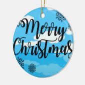 Ornament kerstcirkel, vrolijk kerstfeest (Links)