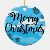 Ornament kerstcirkel, vrolijk kerstfeest (Achterkant)