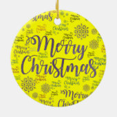 Ornament kerstcirkel, vrolijk kerstfeest (Achterkant)