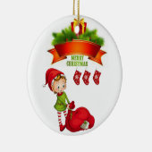 Ornament kerstcirkel, vrolijk kerstfeest (Rechts)