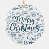 Ornament kerstcirkel, vrolijk kerstfeest (Achterkant)