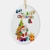 Ornament kerstcirkel, vrolijk kerstfeest (Rechts)