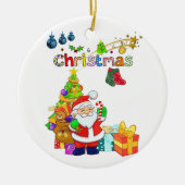 Ornament kerstcirkel, vrolijk kerstfeest (Voorkant)