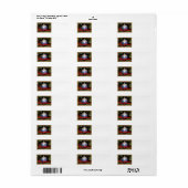 Ornament kerstlabel etiket (Full Sheet)