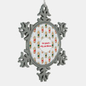 Ornament kerstmis met Ogee Snowflake Pattern (Links)