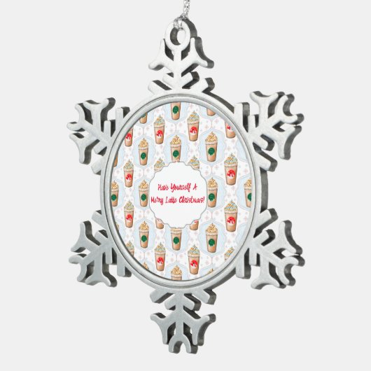 Ornament kerstmis met Ogee Snowflake Pattern (Rechts)