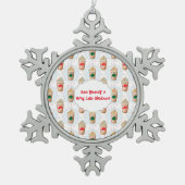 Ornament kerstmis met Ogee Snowflake Pattern (Voorkant)