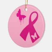 Ornament: Koolstof met kerstversiering met vlinder Keramisch Ornament (Links)