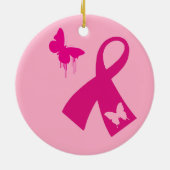 Ornament: Koolstof met kerstversiering met vlinder Keramisch Ornament (Achterkant)