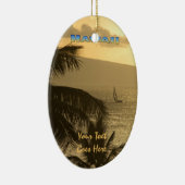 Ornament: Lahaina Sunset #1 (Ovaal) Keramisch Ornament (Rechts)