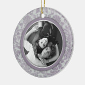 Ornament Lavender Silver Damask Wedding Favor (Links)