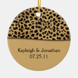 Ornament Leopard Print Wedding Date Keepslag