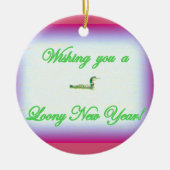ornament " loony new year / merry kerst " (Voorkant)