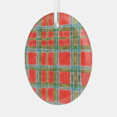 ORNAMENT MAC BAIN TARTAN Glass Circle (Voorkant links)