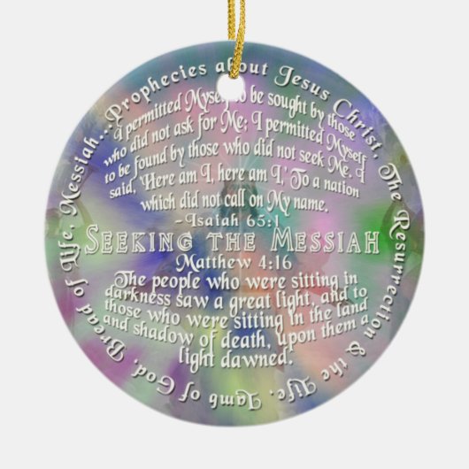 ORNAMENT Messianic Prophecies ISAIAH 65:1 Matthew (Voorkant)