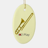Ornament met afbeelding van een trombone (Rechts)