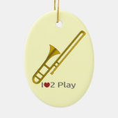 Ornament met afbeelding van een trombone (Achterkant)