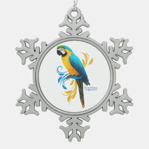 Ornament met blauw en goudmakreel