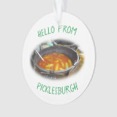 Ornament met de groeten van Picklesburgh (voorkant)