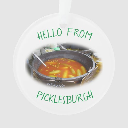 Ornament met de groeten van Picklesburgh (voorkant)