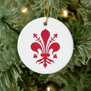 Ornament met de vlag van Florence, Toscane