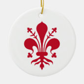 Ornament met de vlag van Florence, Toscane (Voorkant)