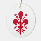 Ornament met de vlag van Florence, Toscane (Links)