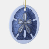 Ornament met een blauwe zandband (Rechts)