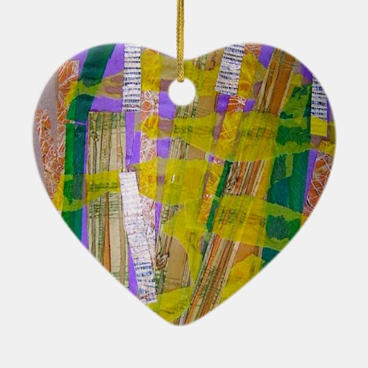 Ornament met gekleurd collage. (Achterkant)