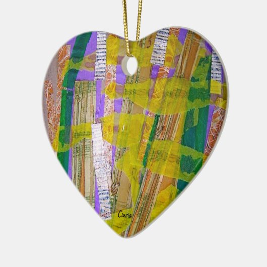 Ornament met gekleurd collage. (Links)