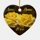 Ornament met getextureerde gele rozen (Achterkant)