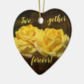 Ornament met getextureerde gele rozen (Links)