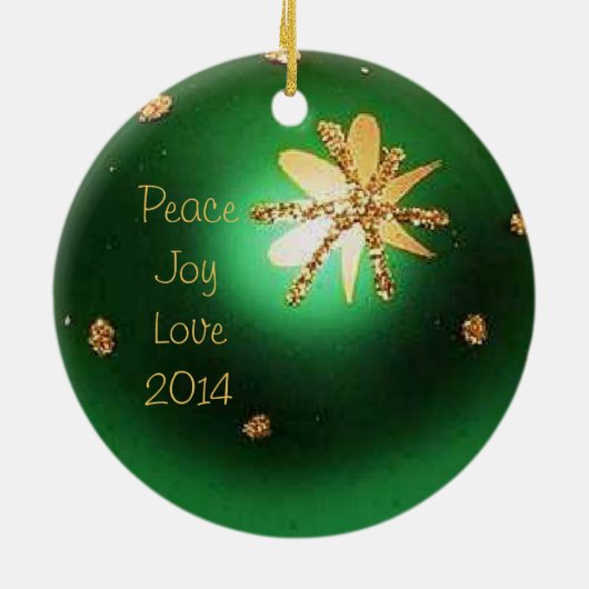 Ornament met Green Kerstbal Ball Star (Achterkant)