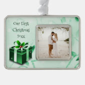 Ornament met groene kerstcadeaus (Voorkant)