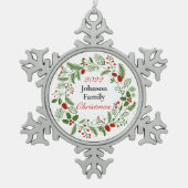 Ornament met jaarlijkse sneeuwvlokbekleding (Voorkant)