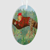 Ornament met kerst van luipaard (voorkant)