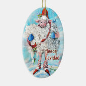 Ornament met kerstbomen Ovaal Schapenvaar Navidad (Rechts)