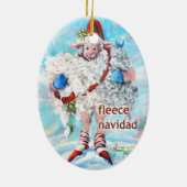 Ornament met kerstbomen Ovaal Schapenvaar Navidad (Achterkant)