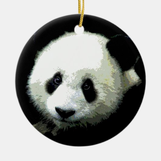 Ornament met kerstbomen Panda (Voorkant)