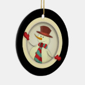 Ornament met kerstbomen - Snowman/Black (Rechts)